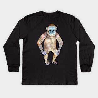 Mr Chimp from Dublin Zoo Light Show Kids Long Sleeve T-Shirt